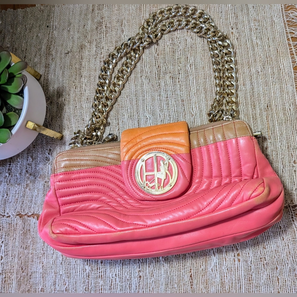 HENRI BENDEL Quilted Gold Chain Bag